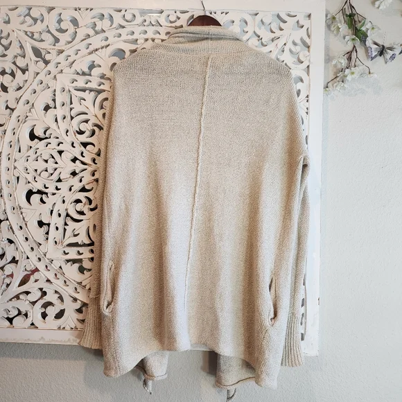BROCHU WALKER CARDIGAN LINEN OPEN SWEATER SIZE SMALL - Picture 10 of 15